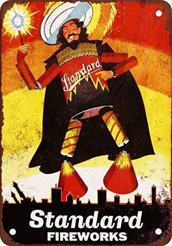 Biopracess Metal Sign 8x12 Inches 1956 Standard Fireworks