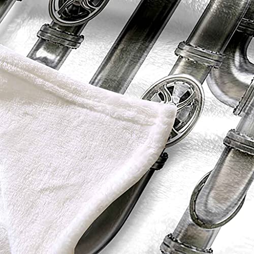 Couverture flanelle effet 3D plaid canapé lit microfibre luxe - 5
