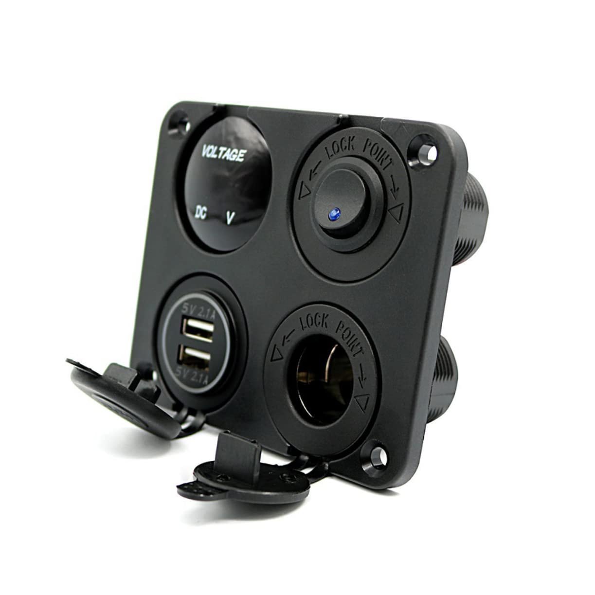 NAMOARLY Power Supply Mother Seat Car Charger Dual USB 2.1a Led Voltmeter 12-24v Multi-Port Charger for Vehicles