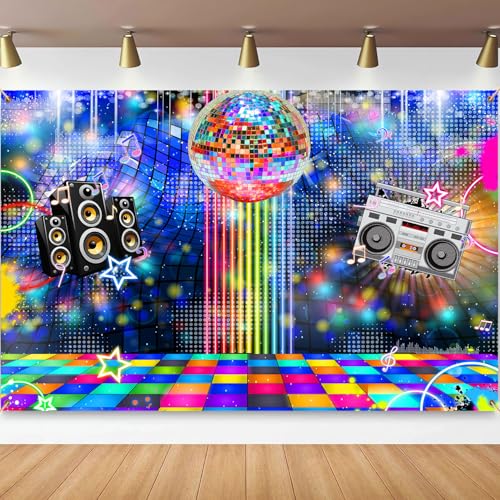 ZHXYMMS 7X5ft Disco Party Backdrop Vintage 70s 80s 90s...