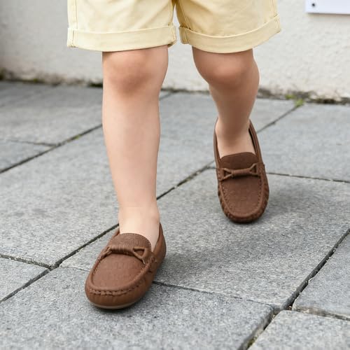 Image of Miamooi Toddler Boys Girls Wedding Dress Shoes Little Kid Slip On Loafers School Uniform Moccasins Walking Shoe