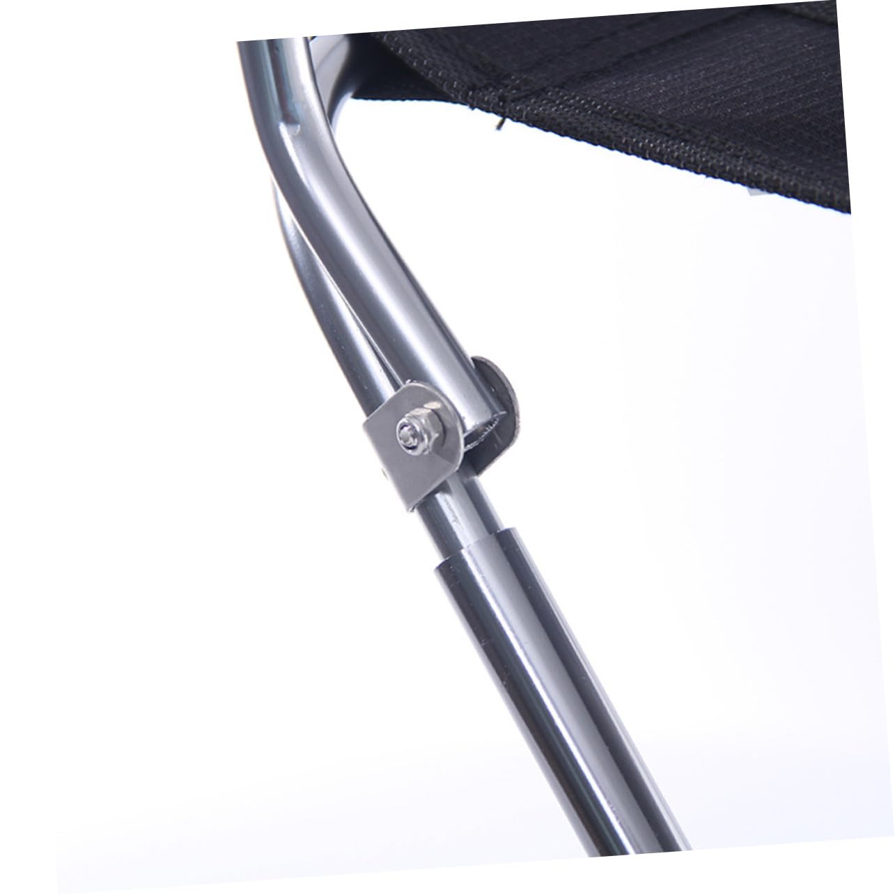 Gatuida Sgabello Pieghevole in Alluminio Leggero con Schienale per Campeggio Pesca e Escursionismo Sedia Portatile Outdoor Resistente e Compatta Nero e Argento Media