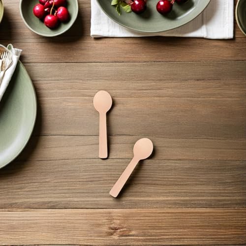 Cucharas de madera para helado y postres de 10 cm con 200 unidades 5