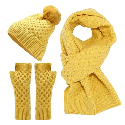 Ensemble écharpe bonnet idée cadeau homme et femme ensemble de gants et bonnet d'hiver chaud