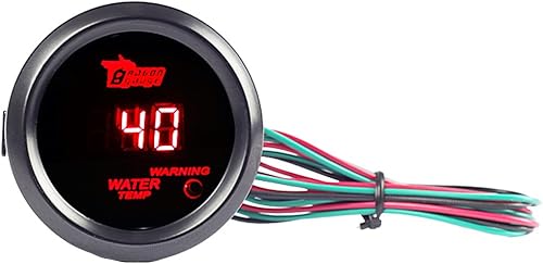 Miniatura 10 de Soporte E de 52 mm con luz LED roja digital para el medidor PSI turbo boost, Volt Gauge