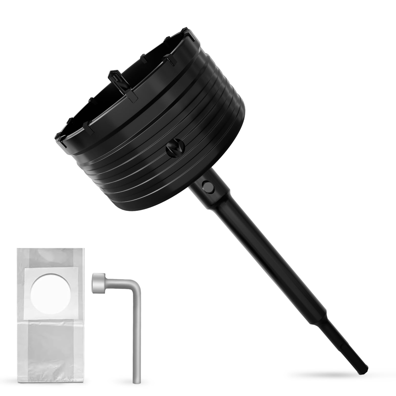 METOTY 110mm SDS Plus Bohrkrone Hohl Lochsäge-dosenbohrer，mit SDS Plus Adapter 220 mm Bohrkrone Steckdose，für Mauerwerk, Ziegel, Beton, Zement, Stein