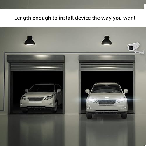 Miniatura 9 de Cable de extensión de adaptador de corriente CC de 60 pies de 0.083 in x 0.217 in, 12 V, compatible con adaptador de corriente de 12 V CC, LED,