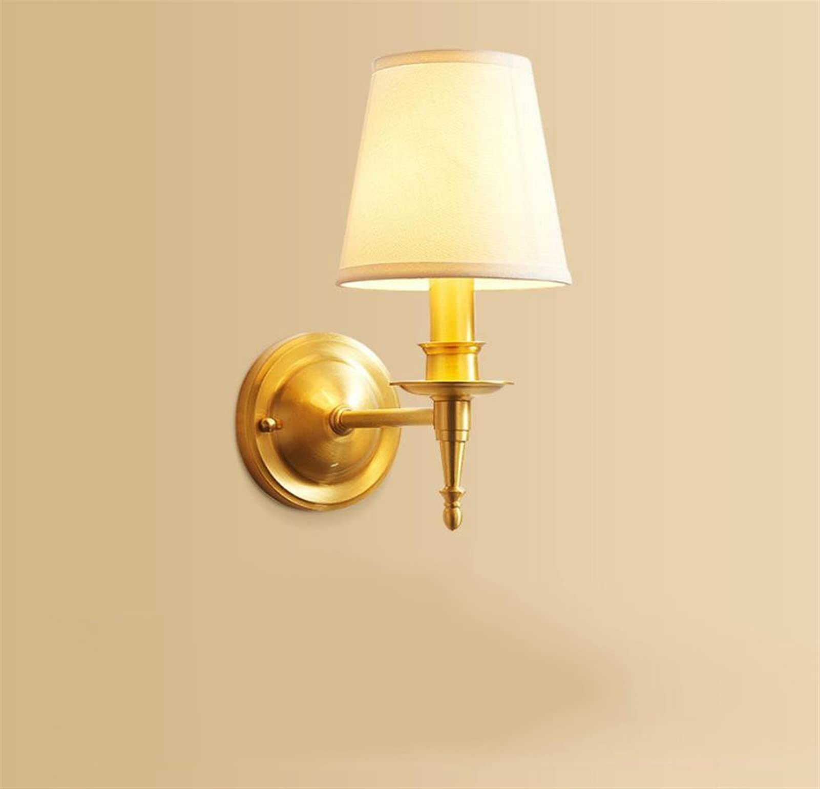 ZTCHSENZT Wall Sconces, Modern Wall Sconce, All-Copper Wall Lamp Bedroom Bedside Lamp European Lamp Modern Simple Corridor Wall Lamp,U