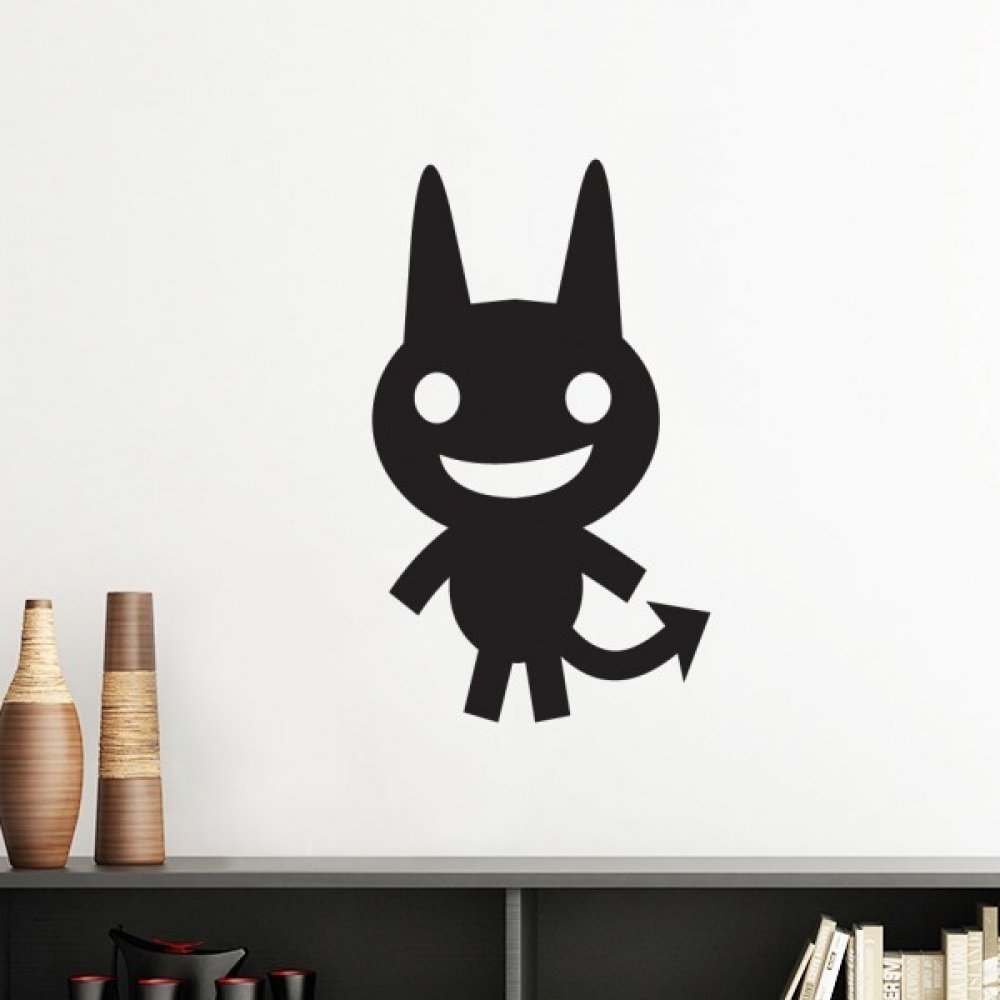 Stickers Muraux Chauve-souris Halloween Jaune 30cm pour Chambre