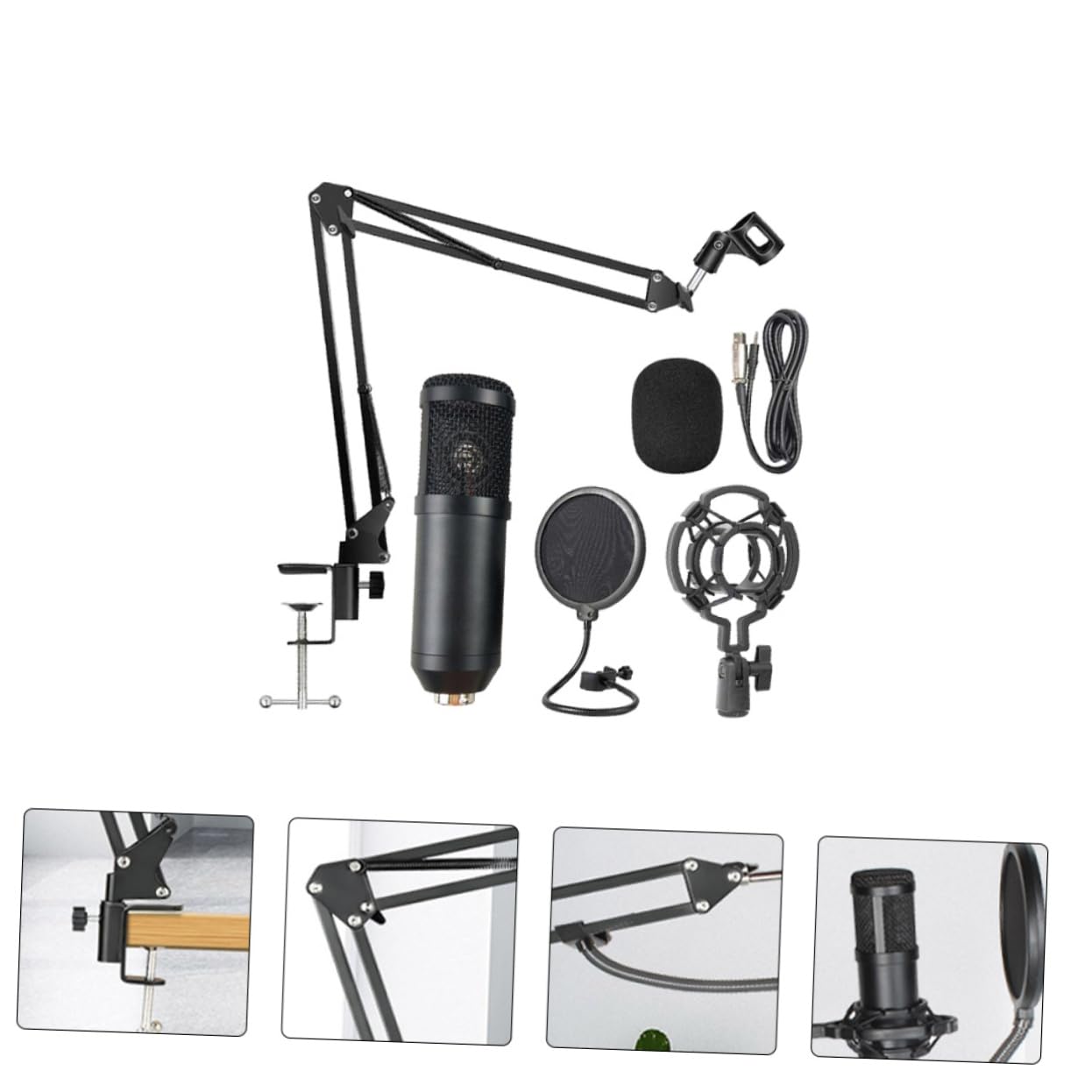 Micrófono de Condensador USB Cardioide para Grabación Bm800