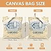 Sardine Canvas Tote Bag for Women, Nautical Vintage Fish Anchors Summer Navy Washable Reusable Small Tote Bag Ideas for Shopping Trips Office Library Casual 13x15 Inch #3