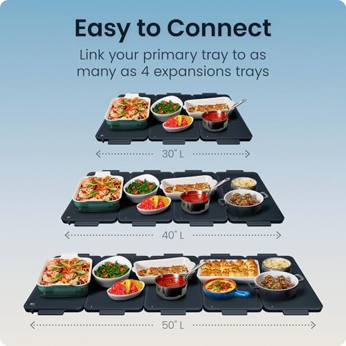 Image of Chefman Everything Warmer Expansion Tray, 10 inch x 16 inch Electric Warming Tray, Requires Primary Panel for Use (Sold Separately), One Secondary Panel Included
