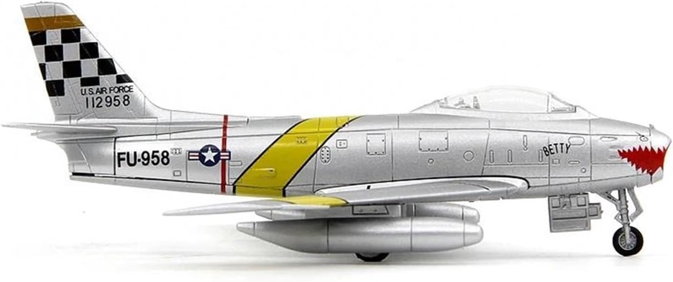 Decorated Airplane Models 1/100 for US Air Force F-86F Sabre Fighter Die-cast Alloy Aircraft Model Commemorative Gifts