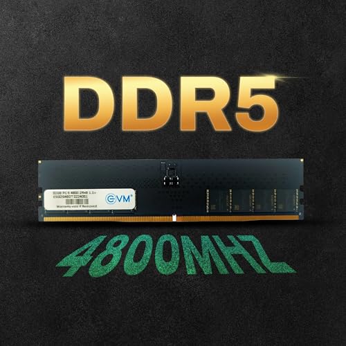 Image of EVM 32GB DDR5 Desktop RAM 4800Mhz LongDimm - High Performance - Ideal for Gaming and Editing - MAC, Intel, AMD Compatible - 10 Years Warranty (EVMT32G4800U88P)