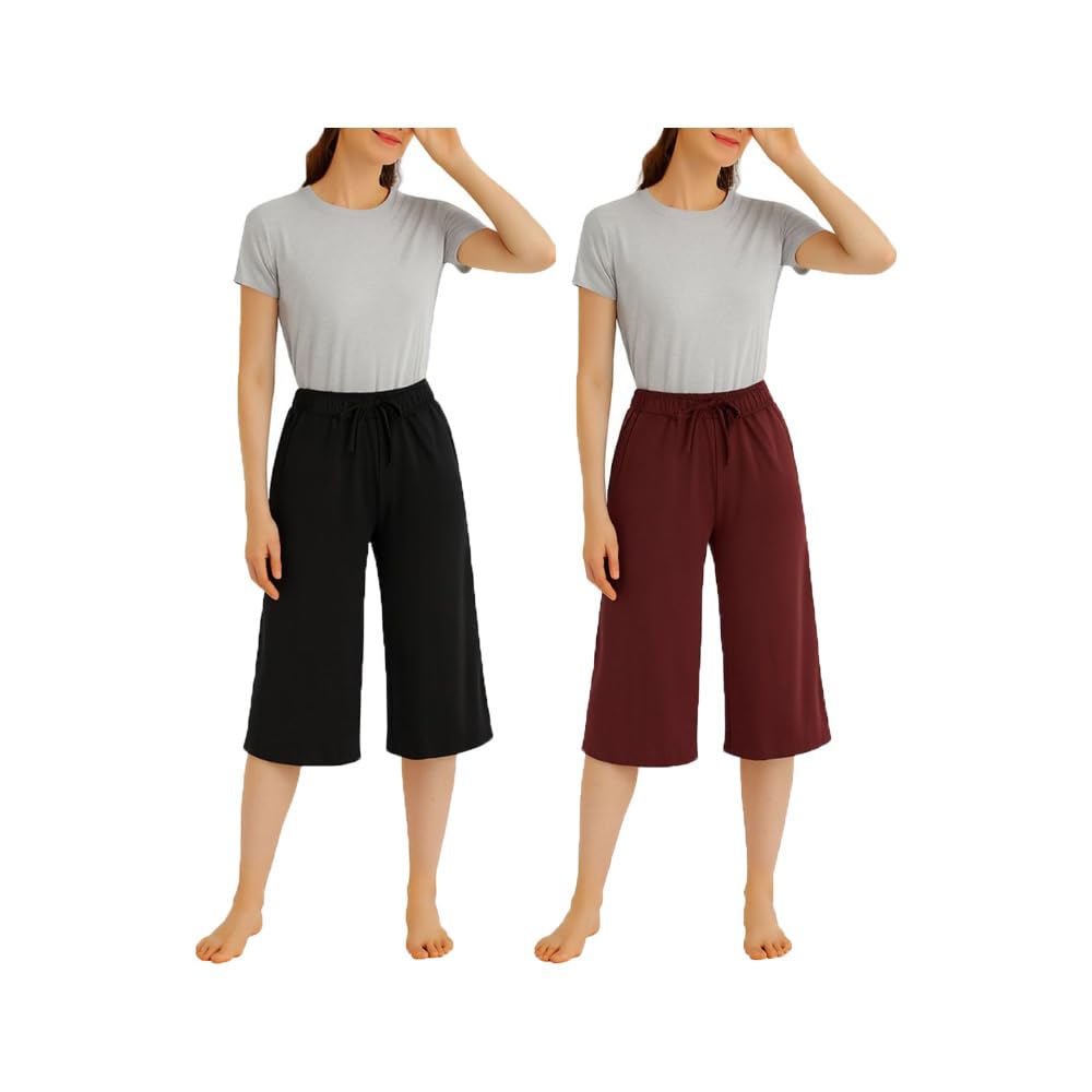 brand flex Women's Cotton Casual Regular Fit Loosefit Capri 2Pack-picture-34
