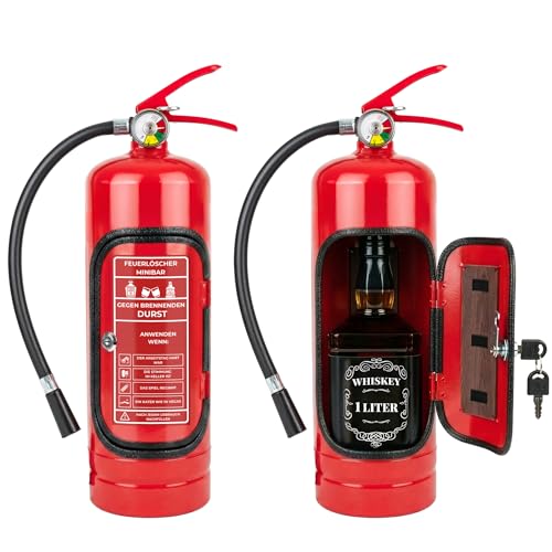 Froster Feuerlöscher Minibar Mobile Bar Mobile Bar für eine große Flasche Feuerwehr Geschenke für Männer Alkohol Versteck