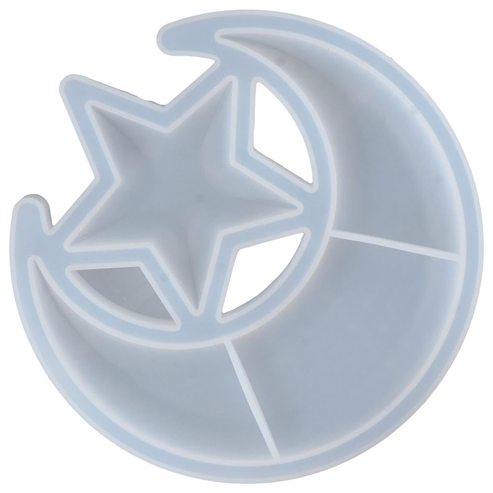 YYlingx Moon and Star Tray Resin Moulds, Moon Shelf Epoxy Resin Silicone Moulds for DIY Display, Craft Home Decoration
