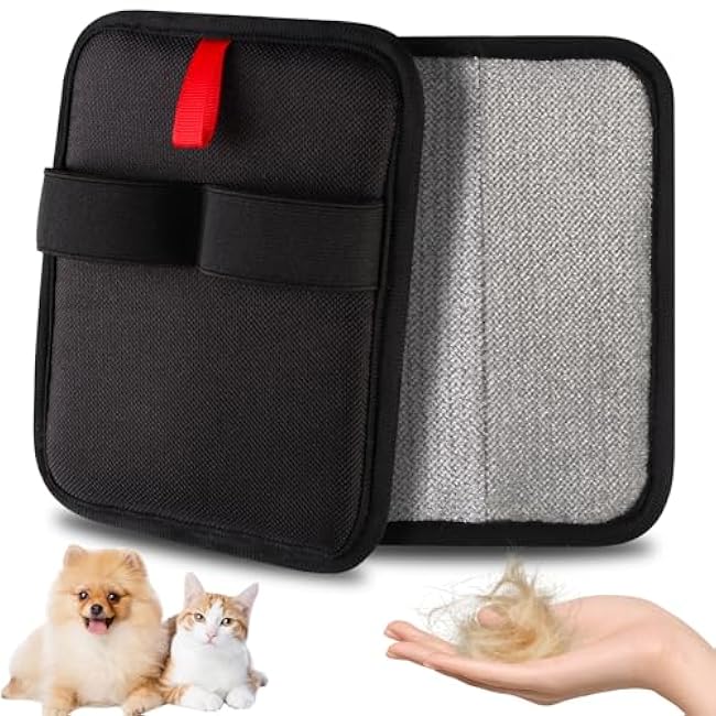 2 Pcs Static Pet Hair Removal Gloves, Reusable Electrostatic Pet Cat Dog Hair Remover Grooming Gloves Brush Tool for Couch, Furniture, Carpet, Car Seat-qTrmn4k2