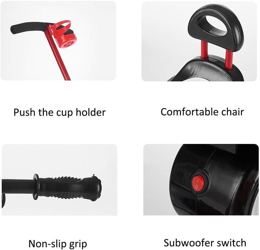 Tricycle Trike, Multifunctional 3 in 1 Tricycle for Kids, with Hand Putter, 2-6 Years Old Baby Outdoor Tricycle Bicycle Storage Design, 3 Colors (Color: Red)