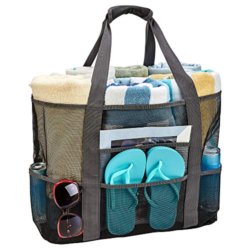 Mesh-Beach-BagToy-Tote-Bag-with-Waterproof-Inside-Pockets-for-iPadLightweight-Foldable-Mesh-Tote-Bag-for-Beach-Picnic