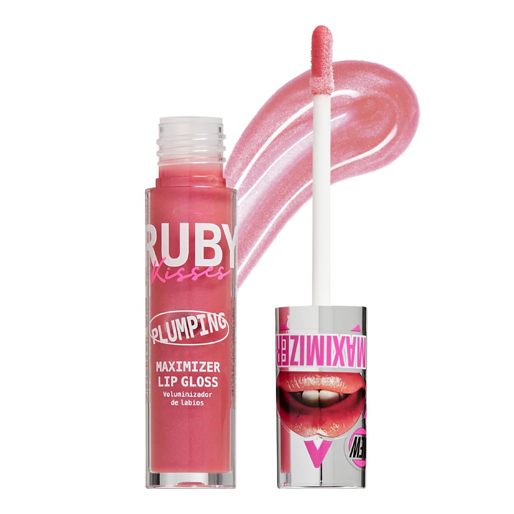 Ruby Kisses Hyaluronic Lip Gloss, High-Shine Volumizing Plumping Hydrating Dolly