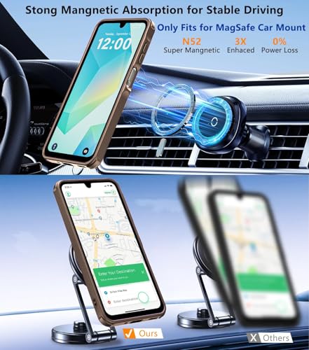 Image of Elzzi Magnetic Magsafe Designed for Samsung A16 5G Case Translucent Matte Hard PC + TPU Back Cover [Compatible with MagSafe] Phone Case (Desert Titanium)
