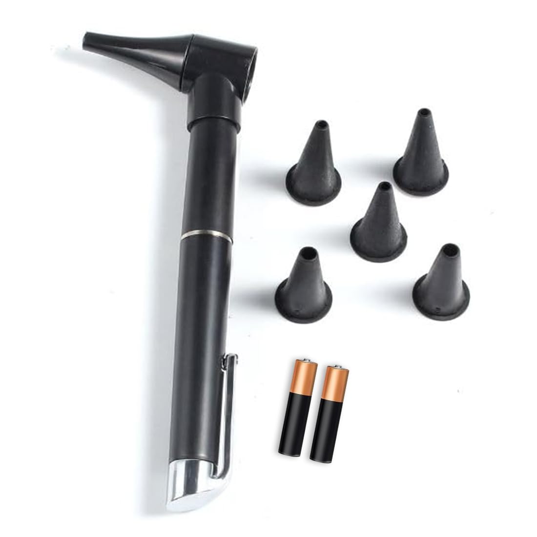 Ear Inspection Otoscope Kit with LED Light, 5 Reusable Ear Tips & Batteries, Portable Ear Check Tool for Home & Travel Use-image-10