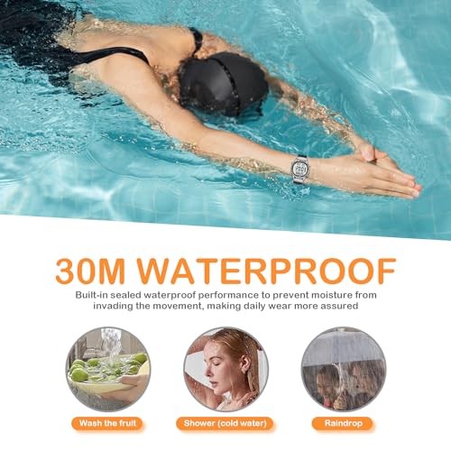 Hearkent Pedometer Watch,Step,Mileage&Calorie Tracker,Large Numbers - Image 4