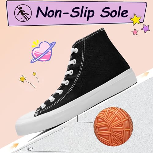 Kids Canvas Sneakers for Girls Boys High Top Canvas Fashion Shoes Comfortable Classic Casual Lace up Walking Running Shoes2