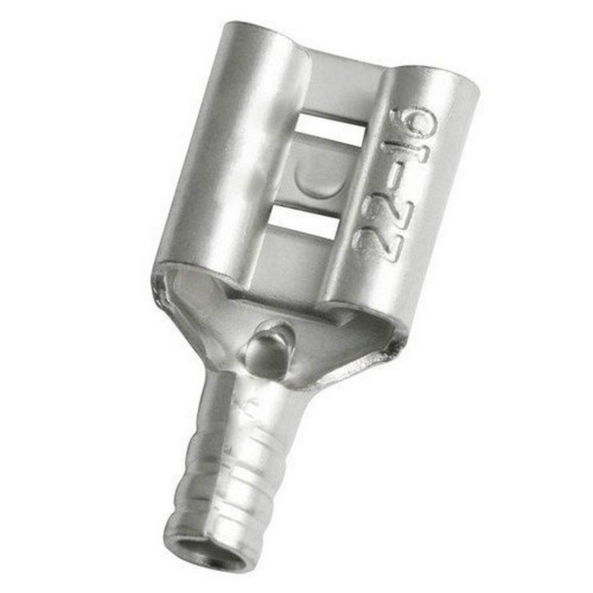 Morris 10248 Non-Insulated Double Crimp Female Disconnect .032 x .187 Tab 16-14 Wire Range, 100-Pack