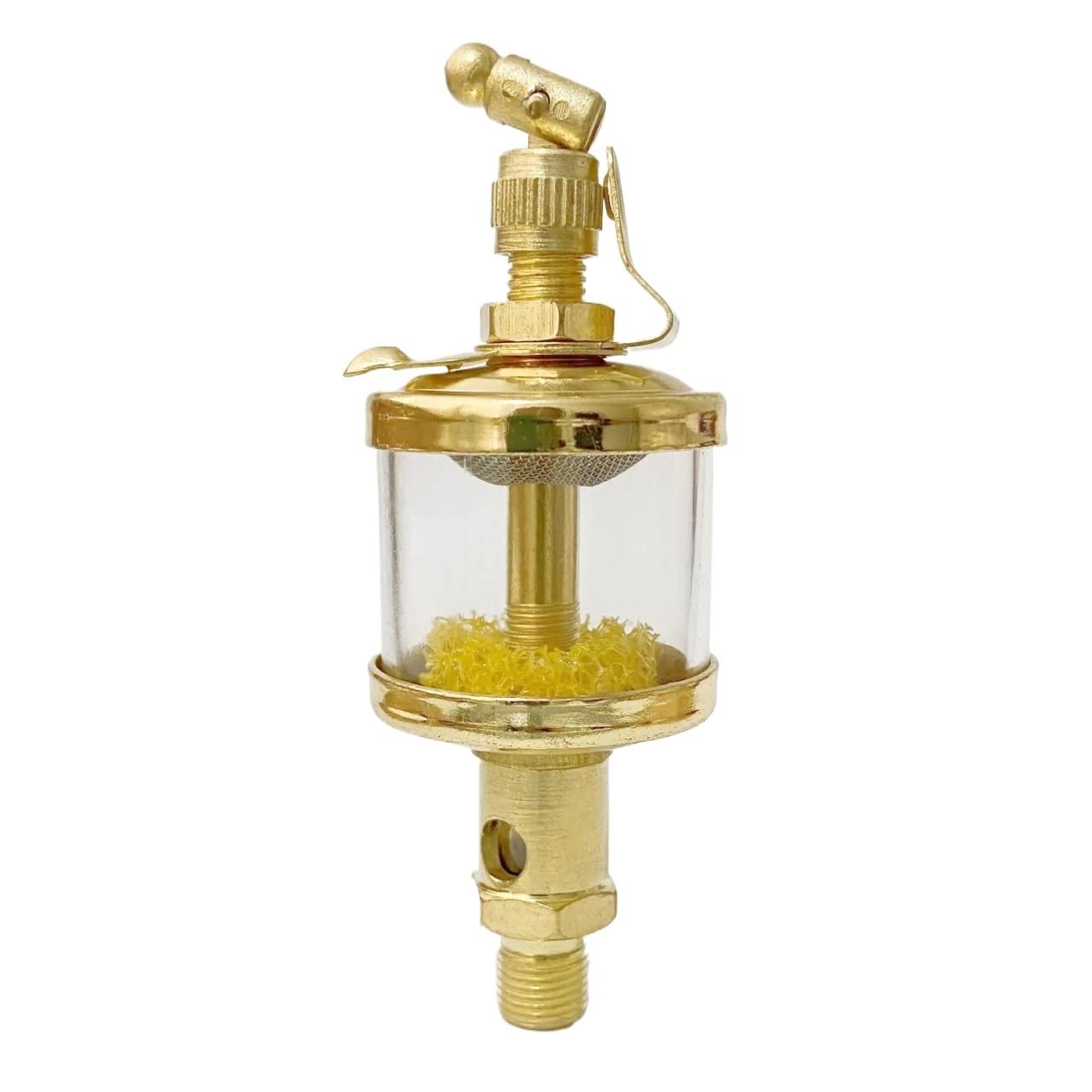 Hbgnzu Men's 16Ml Bsp Thread Needle Valve Type Sight Gravity Drip Feed Oiler Machine Tool Lubricator Oil Cup 50 100 200 400Ml(,1/8")
