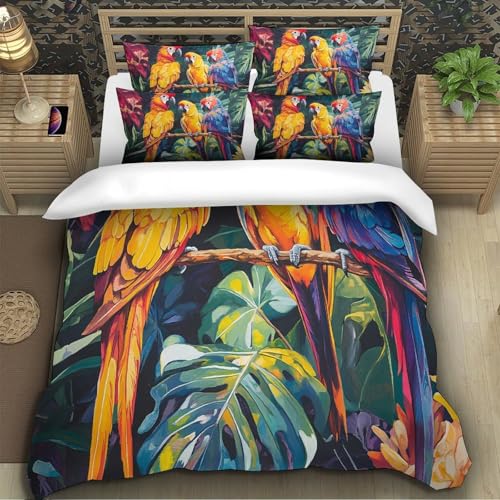 Housse de couette perroquet 3D imprimée de qualité supérieure - 4