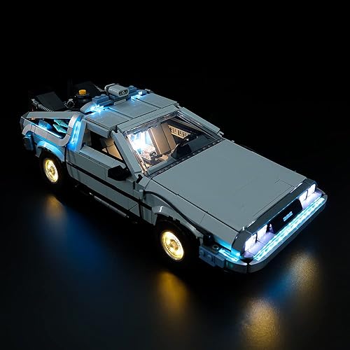 Miniatura 4 de RC con kit de luz LED de sonido para (Back to The Future Time Machine 10300) Kit de construcción, kit de iluminación de construcción para Lego 10300