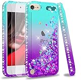 1. Glitter Farbverlauf Gradient Diamond Rhinestone Handyhülle Kompatibel mit iPod Touch 6 / iPod Touch 5 / iPod Touch 7 . 2. LeYi Bling Clear Cover Case mit Präzisionsausschnitt für Lautsprecher, Ladeanschlüsse, Kamera und Tasten. Einfacher Anschluss der Lade-, Mikrofon- und anderer Telefonanschlüsse. Praktisch zum Anbringen und Entfernen. Silikon-Ecke ist schützendes Design, um Ihr Telefon zu schützen,sobald es fällt. 3. LeYi Hülle mit Tempered Glass Screen Protector Schutzfolie(2 Stück).