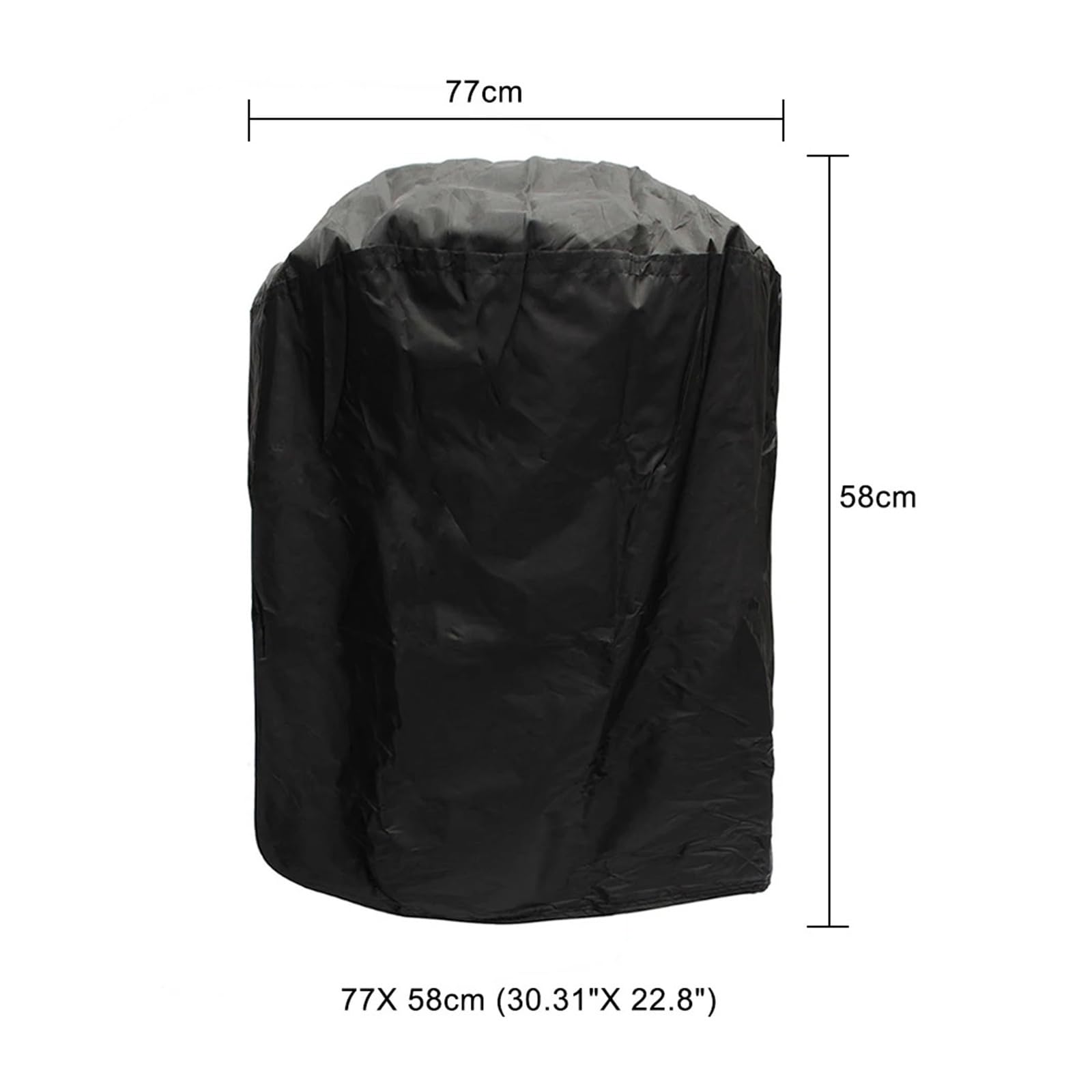 Copertura Impermeabile Nera for Barbecue, Accessori Rotondi, Copertura griglia, Antipolvere, Pioggia, Elettrico a Gas e Carbone