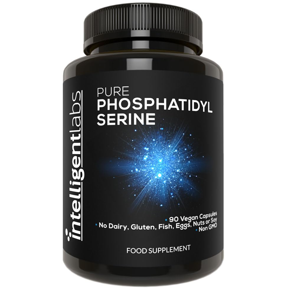 Phosphatidylserine Supplement 100mg, 90 High Strength Capsules, 100% Soy and Allergen-Free, Pure Phosphatidylserine from Sunflower Lecithin