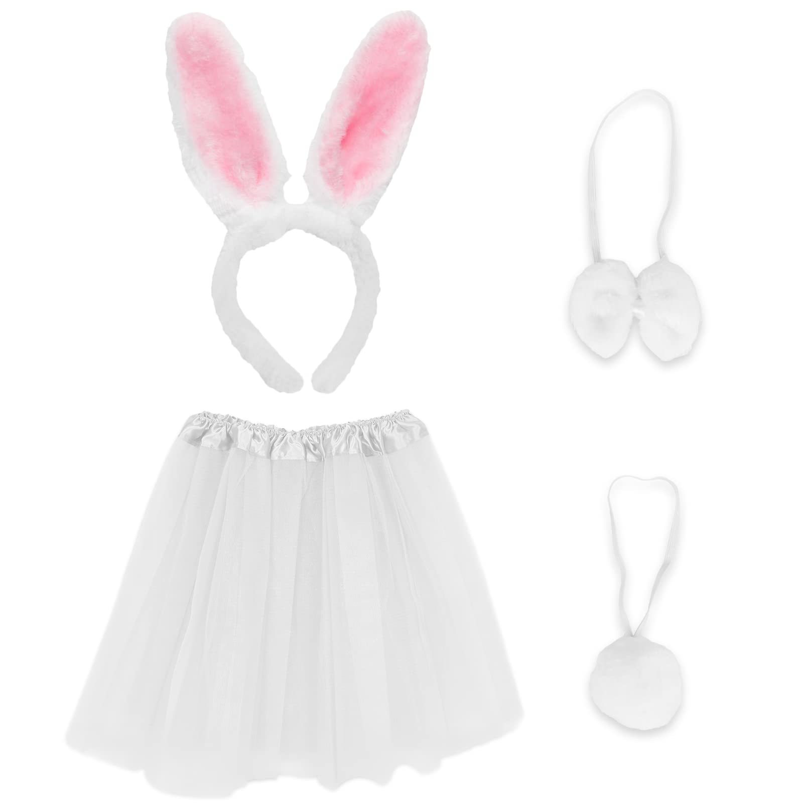 ATFUNSHOP Easter Bunny Costume Kids Gifts Rabbit Decoration with Ear Headband Bowtie Tutu Outfit Set