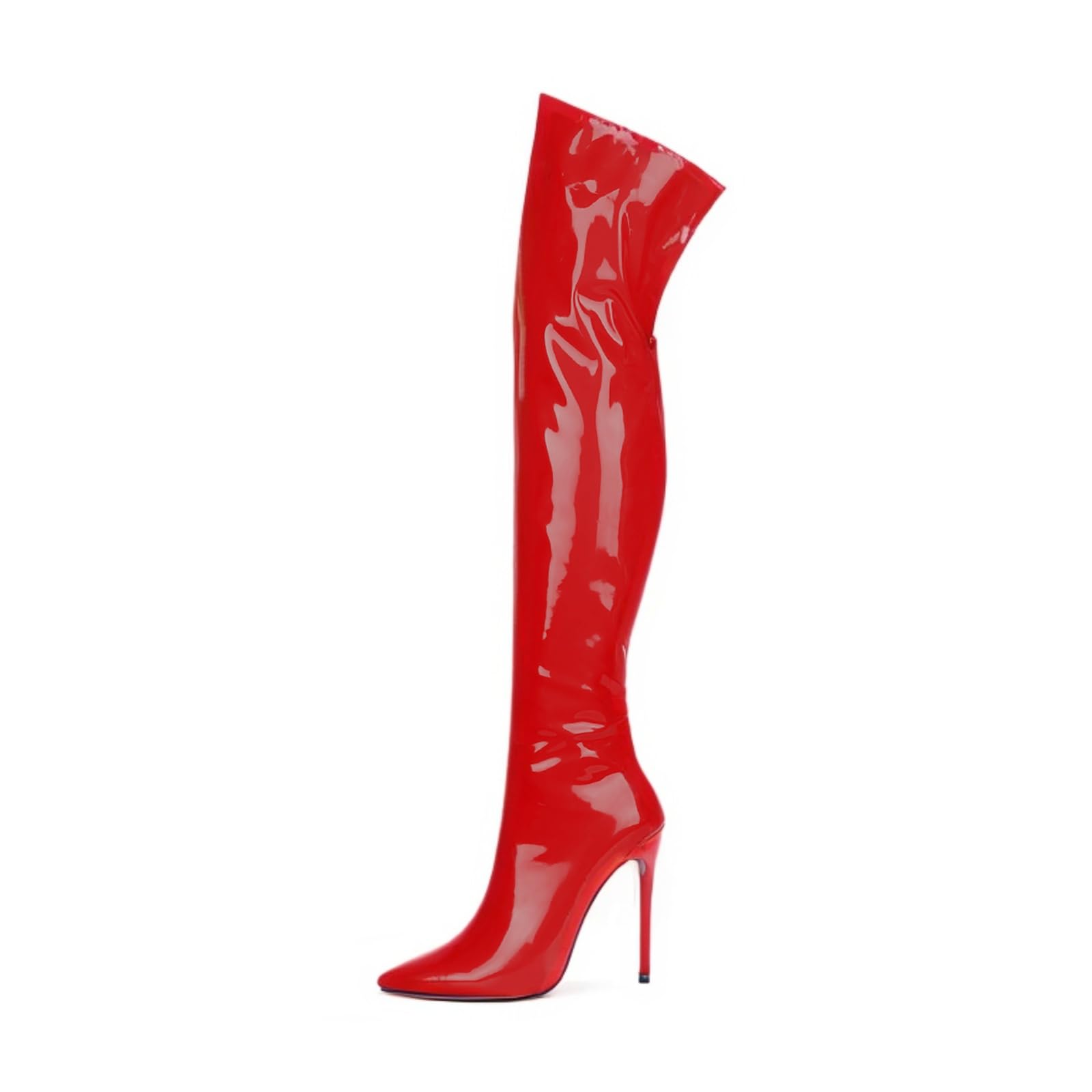 Thigh high boots for women striped Back zipper Burgundy Zebra Print Over the knee Sexy gold white pointed toe Cow Print leopard Magenta stiletto heel