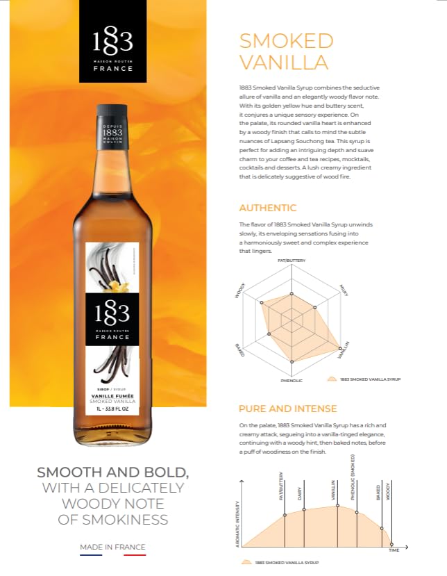 Image of 1883 MAISON ROUTIN FRANCE Smoked Vanilla Syrup - Ordering Only, 33.8 FZ