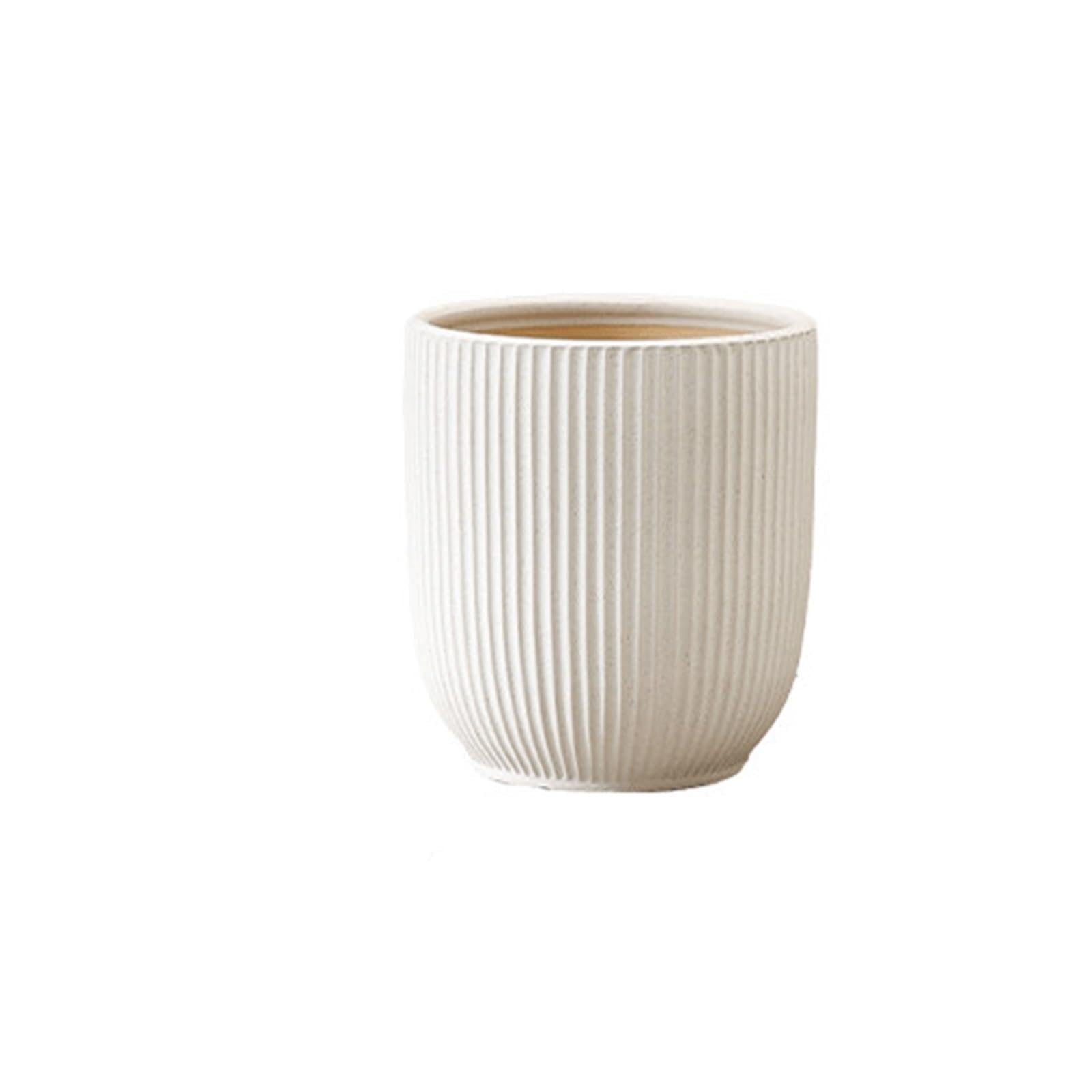 guiling-1986 Pots for Plants White Ceramic Plant Pot, Extra-Large Size, Ideal For Nandina And Monstera Houseplants Flower Pot(Large)