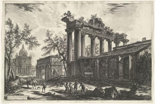 Impression d'art Piranesi Tableau Restes du Pronée Toile 60x90