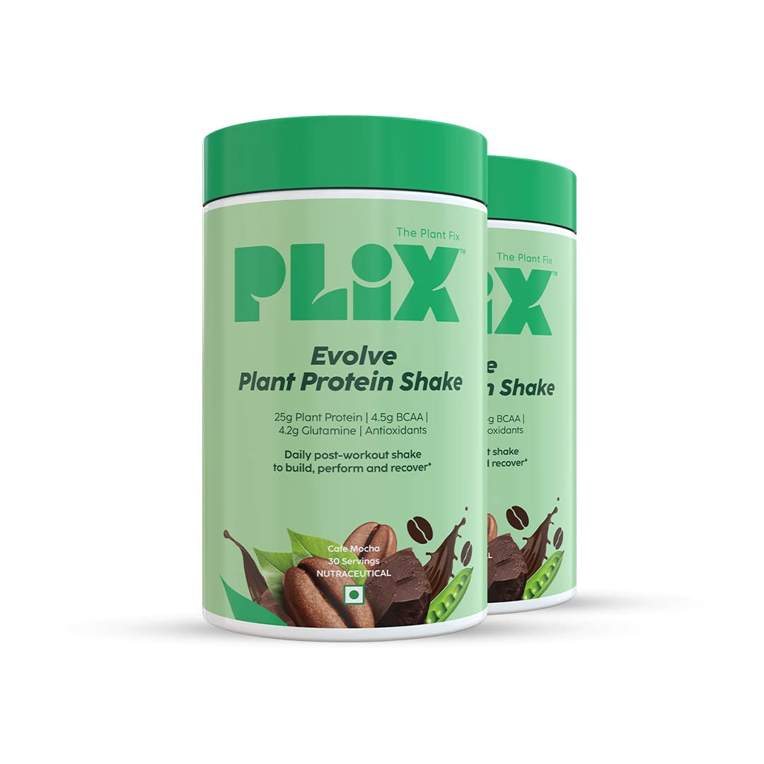 PLIX - THE PLANT FIX EVOLVE Performance Plant Protein Powder For Muscle Gain And Recovery (Cafe Mocha Flavour) 1Kg, Vegan Protein Drink With B12 Vitamin, Helps To Boosts Immunity, No Added Sugar — Amazon image 10
