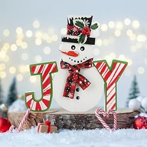 Farmhouse wooden snowman table decor christmas snowman sign decorations for indoor kitchen winter home decor  urban country home decor
