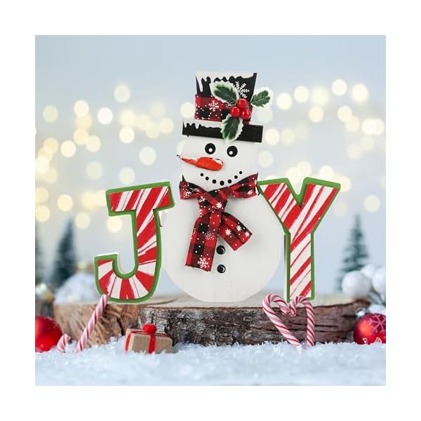 Farmhouse wooden snowman table decor christmas snowman sign decorations for indoor kitchen winter home decor  urban country home decor