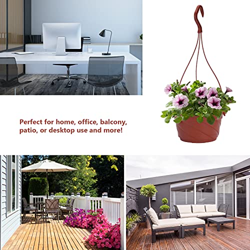 Healvian 10 Stück Hängende Blumentöpfe Aus Kunststoff 17cm Rund Balkon Pflanzenampel Hängepflanzgefäß Für Sukkulenten Und Kleine Blumen Innen Außen Dekoration