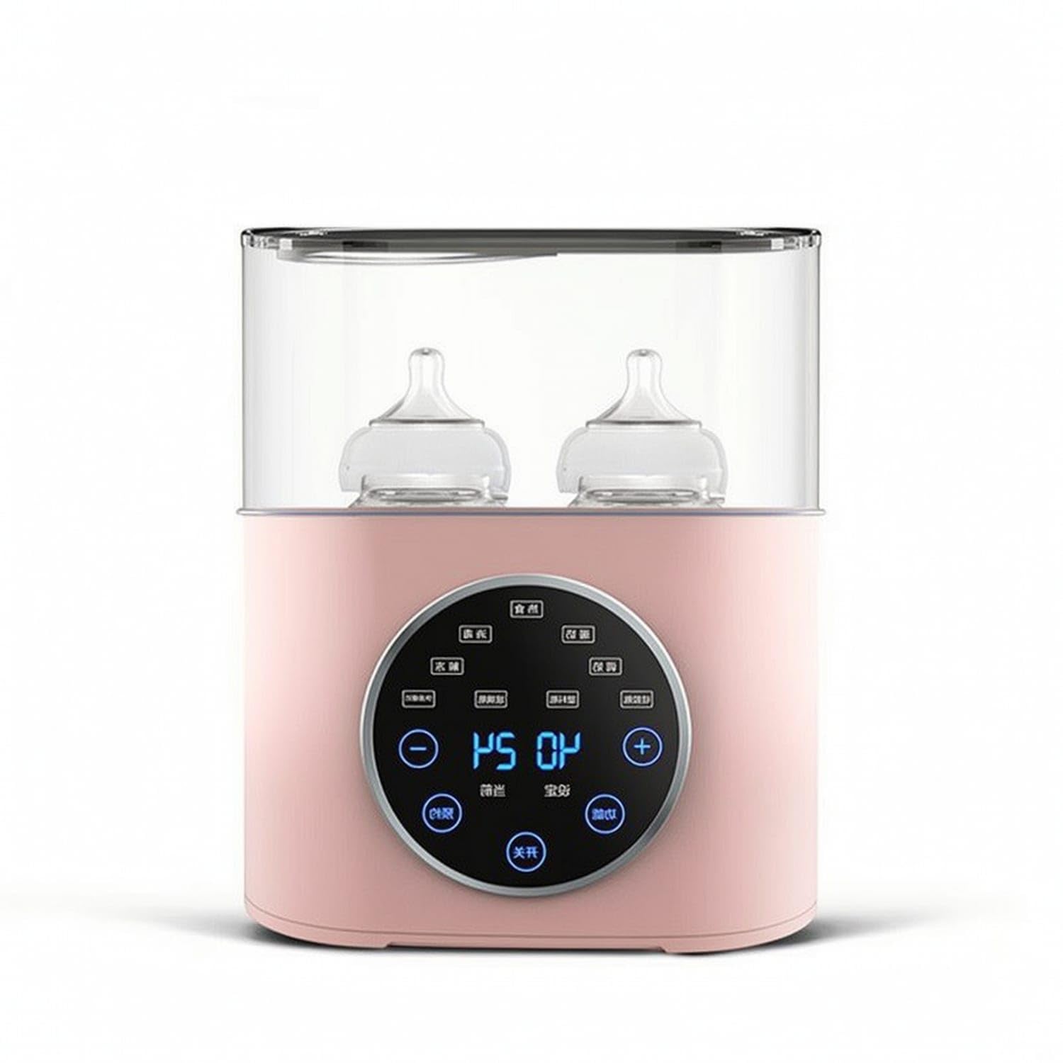Multifunctional Baby Bottle Warmer with Digital Display Fast Heating Electric Bottle Warmer Keep Warm Appliance Adjustable Timer for Parents, Newborns, Night Feedings, Nursery, Kitchen, Pink,-image-17