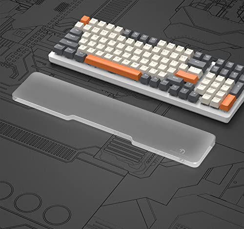 Image of Acrylic Keyboard Wrist Rest 98-Key Mechanical Keyboards Ergonomic Palm Rest for Computer Keyboard,Anti-Slip Base,Wrist Pad for Laptop,Office & Home-Easy Typing
