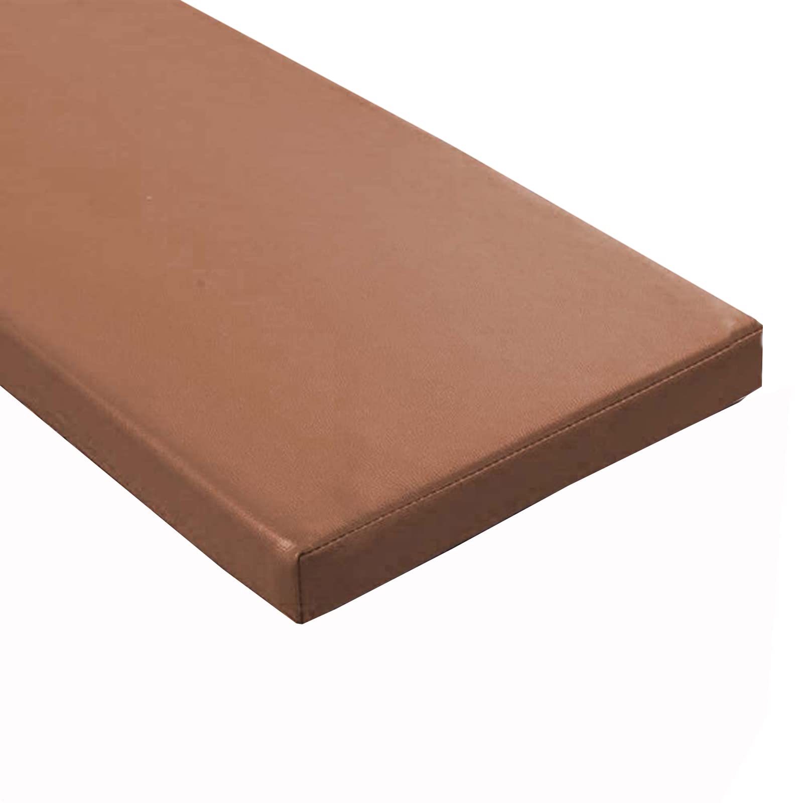 Coussin de banc imperméable antidérapant en cuir PU marron résistant