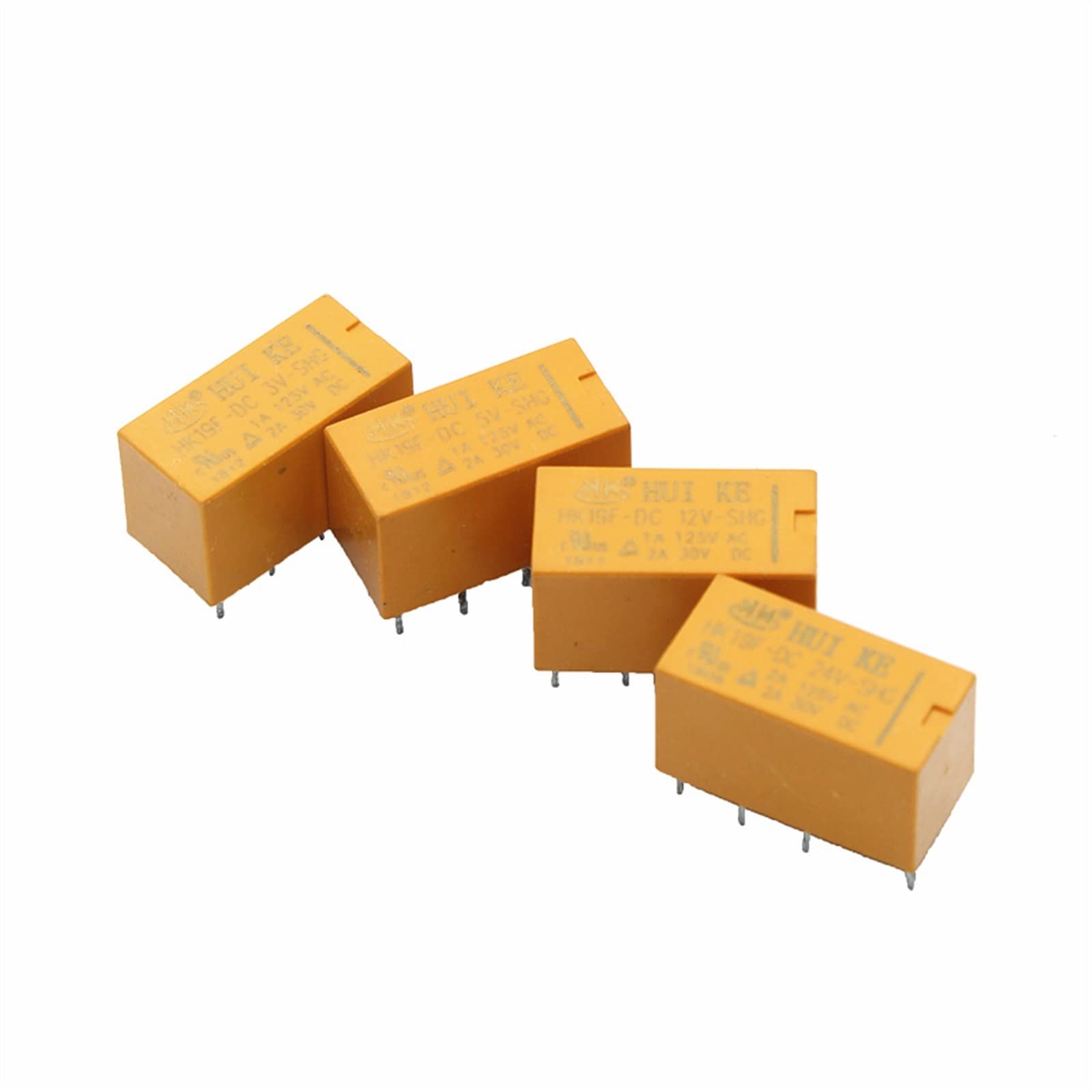 GJZIFGFWQ 5PCS Coil DPDT 8 Pin 2NO 2NC Mini Power Relays PCB Type HUI KE HK19F HK19F-DC5V-SHG HK19F-DC12V-SHG HK19F-DC24V-SHG(5V)