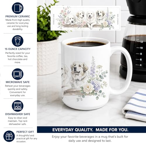 Taza de cerámica 15 oz con diseño Great Pyrenees miniatura 3